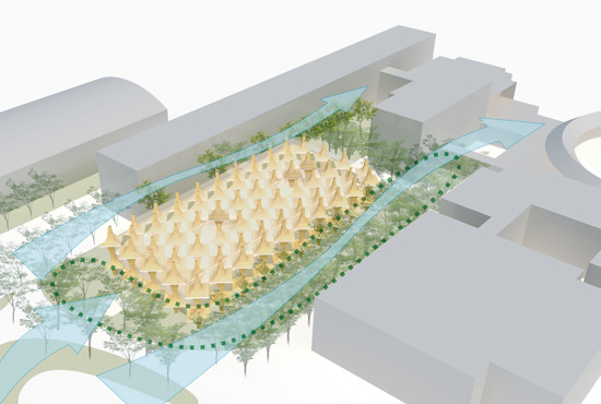 風のエントランスとクールスポット