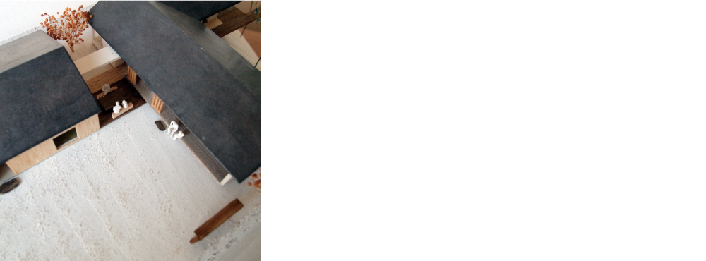 畑を眺めてくつろぐ