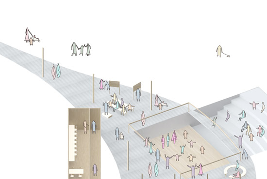 アクソメ-屋外を取り込む舞台